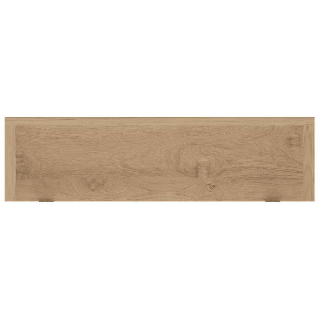 Wandschappen 2 St Massief Teakhout 60 x 15 x 4 cm