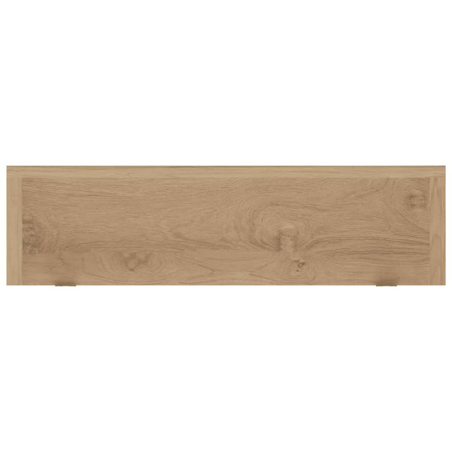 Wandschappen 2 St Massief Teakhout 60 x 15 x 4 cm
