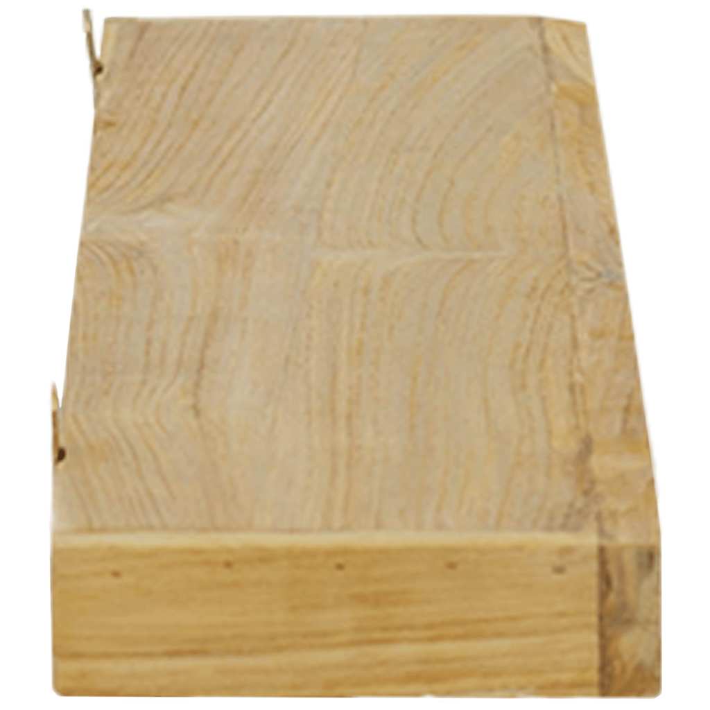 Wandschappen 2 St 90X15X4 Cm Massief Teakhout