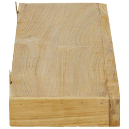 Wandschappen 2 St 90X15X4 Cm Massief Teakhout
