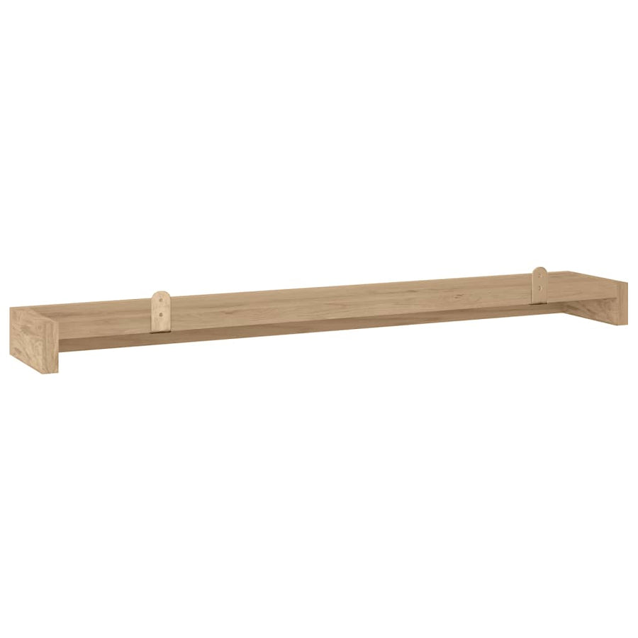 Wandschappen 2 St 110X15X4 Cm Massief Teakhout