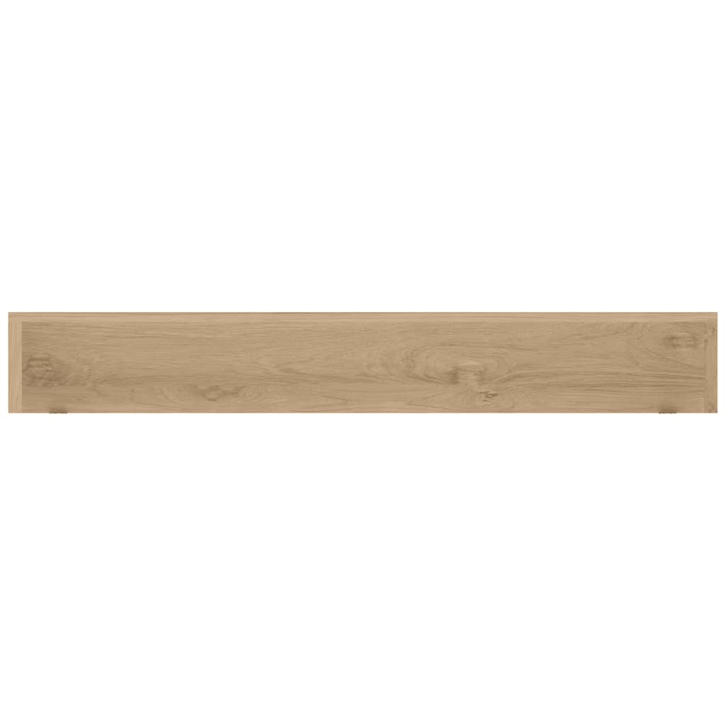 Wandschappen 2 St 110X15X4 Cm Massief Teakhout