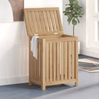 Laundry basket 50x35x60 cm solid teak wood