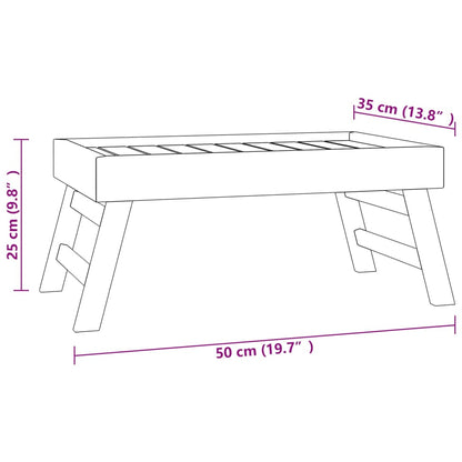 Dienblad Inklapbaar 55X35X25 Cm Massief Teakhout