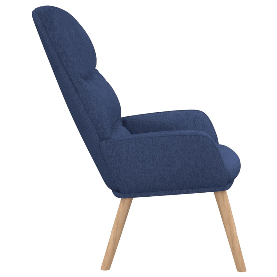 Relaxstoel Stof Blauw 1 Zonder voetensteun