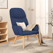 Relaxstoel stof blauw 70x77x98 cm