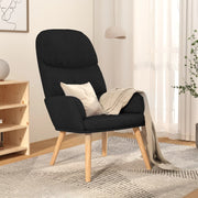 Relaxstoel stof zwart 70x77x98 cm