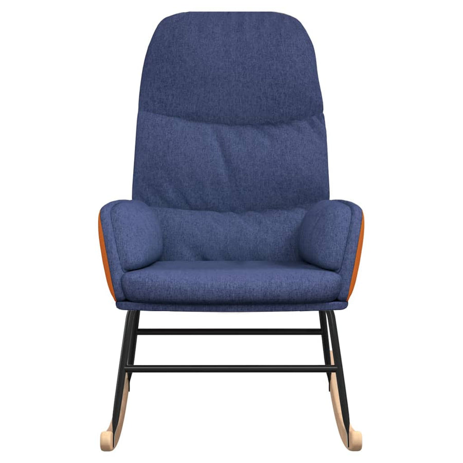 Schommelstoel Stof Blauw Zonder voetensteun