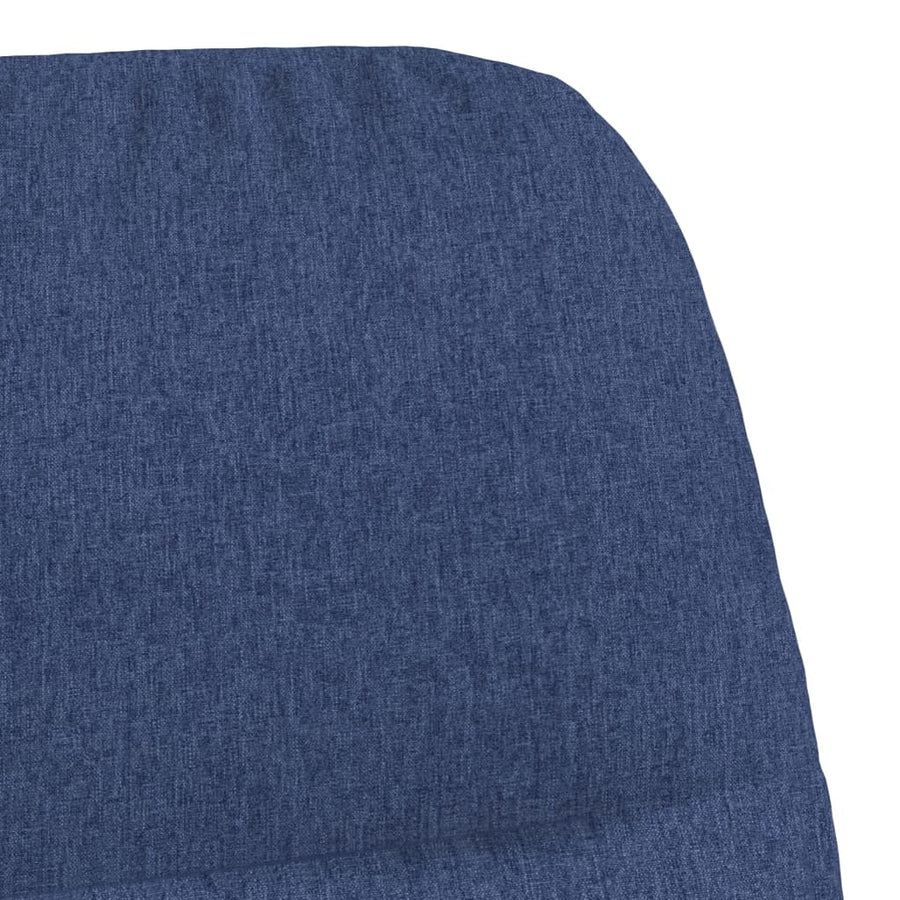 Schommelstoel Stof Blauw Zonder voetensteun
