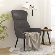 Relaxstoel donkergrijs stof 70x77x94 cm