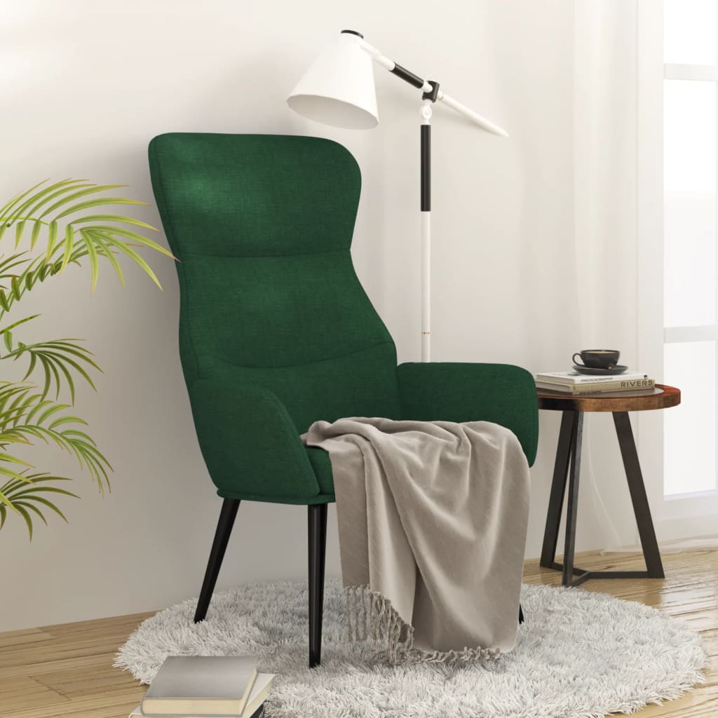 Relaxstoel fluweel donkergoen
