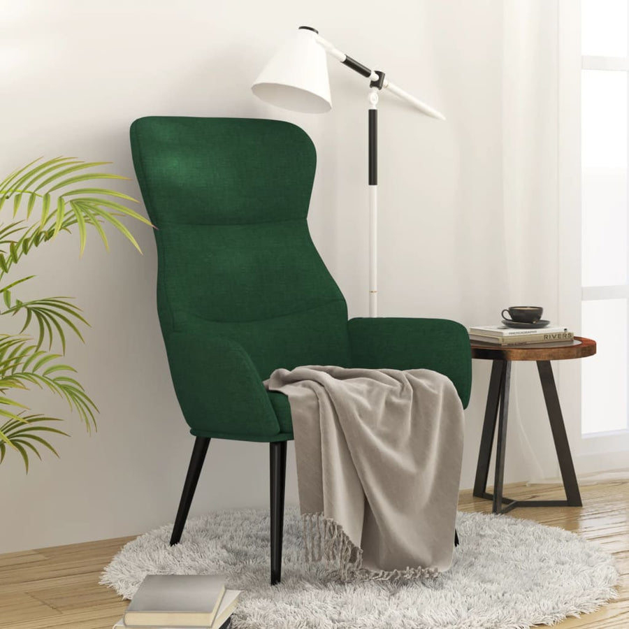 Relaxstoel fluweel donkergoen