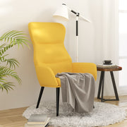 Relaxstoel stof 70x77x94 cm mosterdgeel
