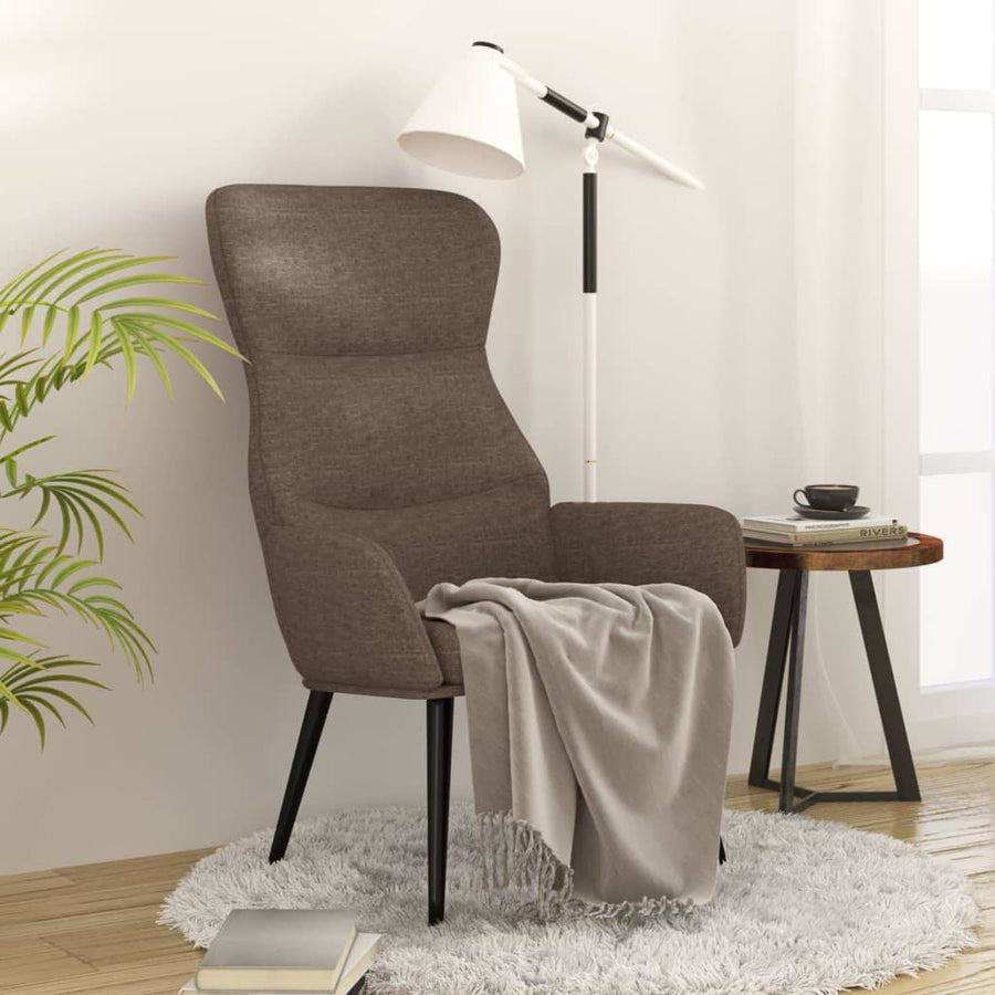 Relaxstoel stof taupe