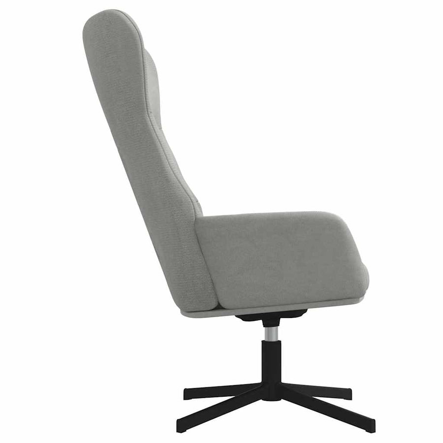 Relaxstoel fluweel lichtgrijs