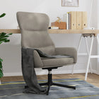 Relaxfauteuil fluweel lichtgrijs