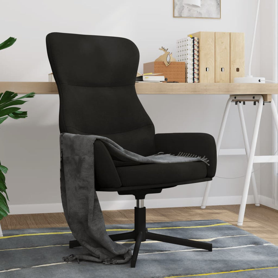 Relaxstoel fluweel zwart