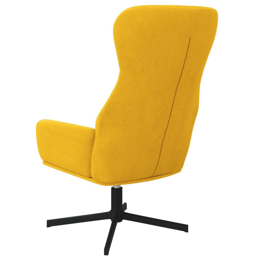 Relaxstoel fluweel mosterdgeel