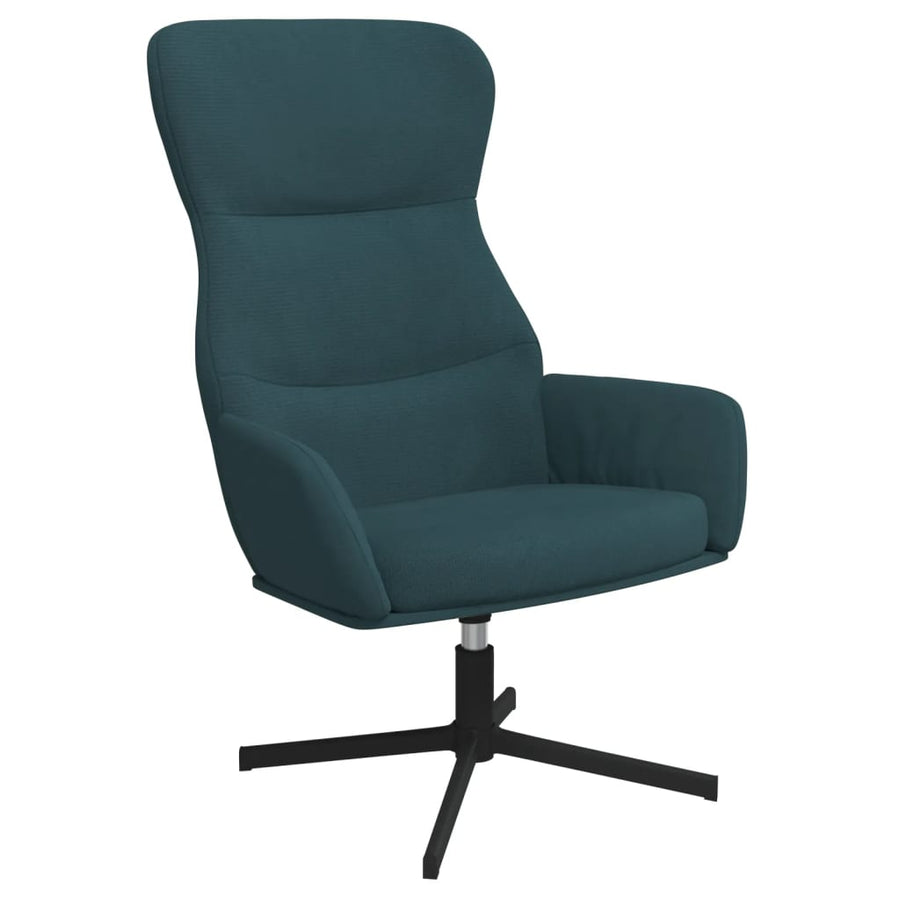 Relaxstoel fluweel blauw