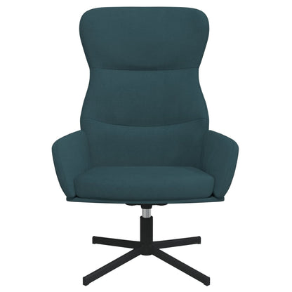 Relaxstoel fluweel blauw