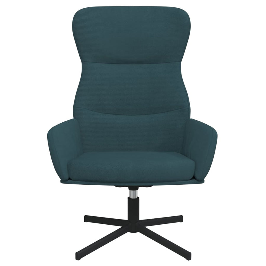Relaxstoel fluweel blauw