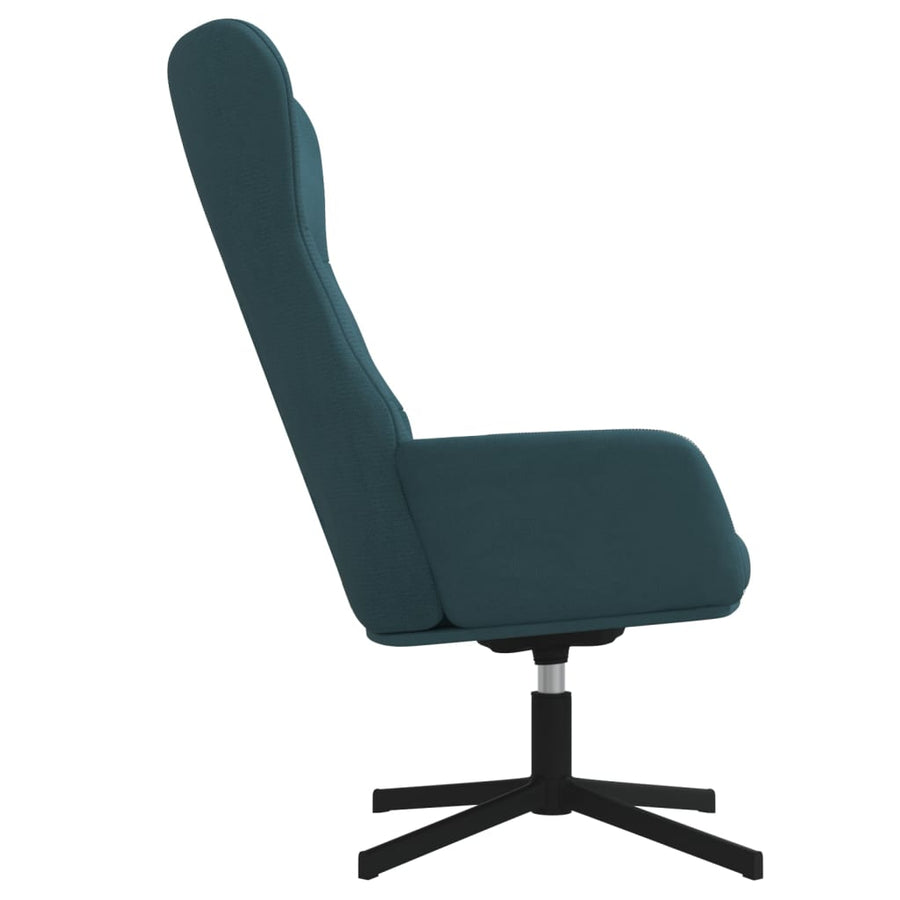 Relaxstoel fluweel blauw
