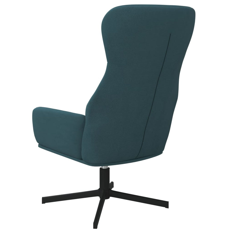 Relaxstoel fluweel blauw