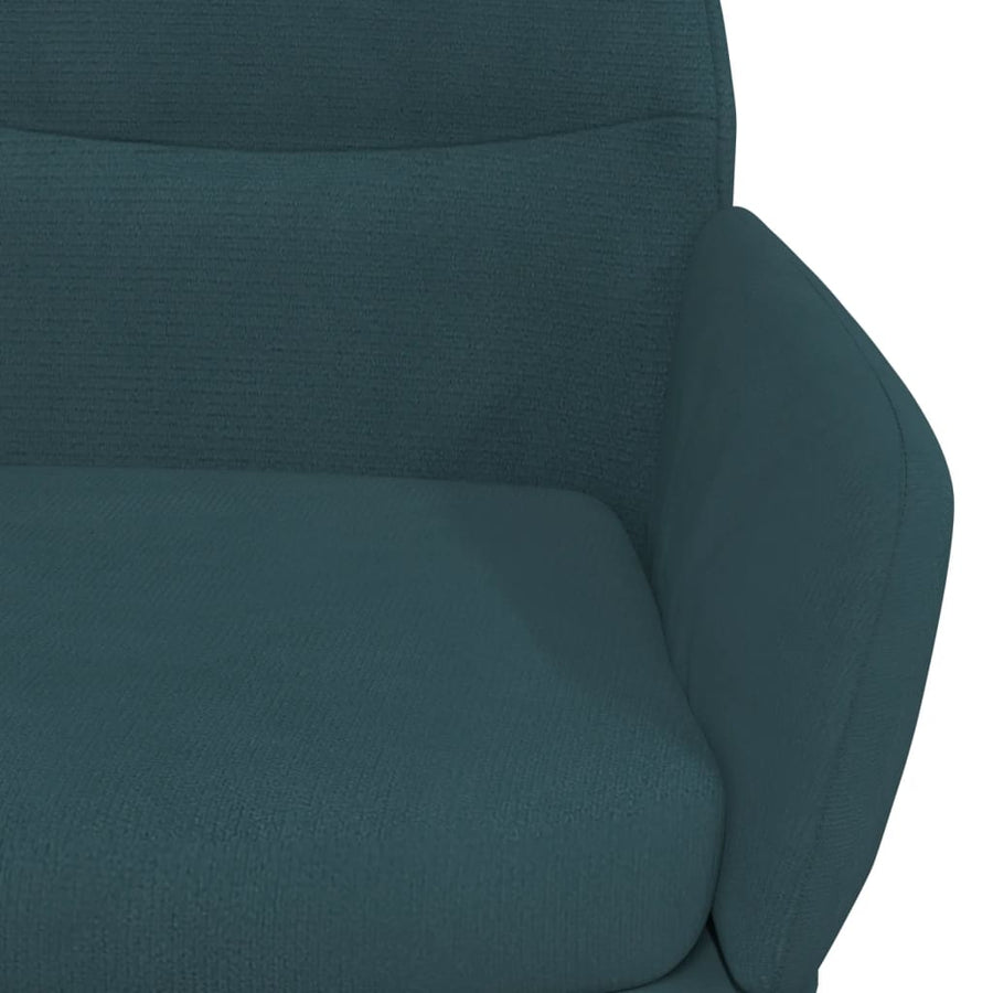Relaxstoel fluweel blauw