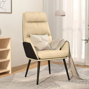 Relaxfauteuil stof crèmekleurig 70x77x98 cm