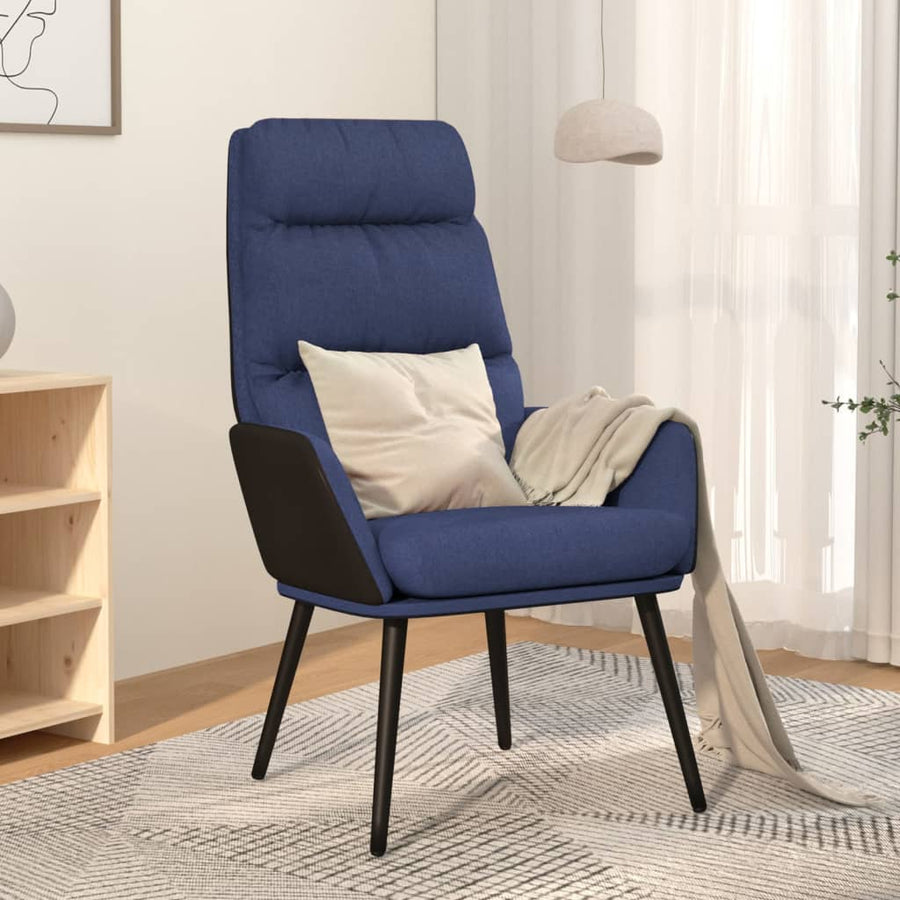 Relaxstoel stof blauw