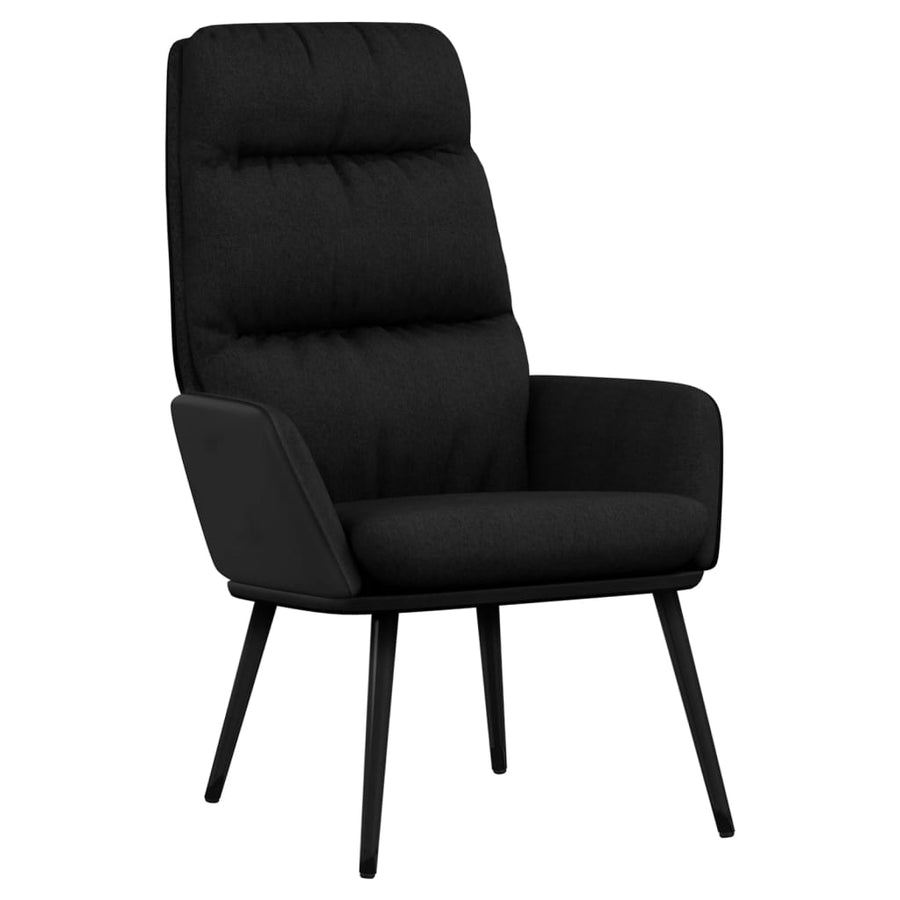 Relaxstoel stof zwart