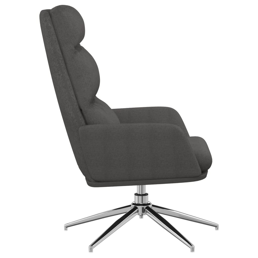 Relaxstoel stof donkergrijs