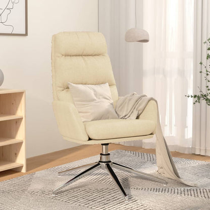 Relaxstoel stof crèmekleurig