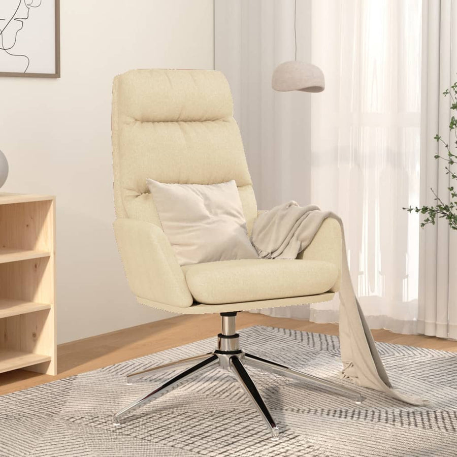Relaxstoel stof crèmekleurig