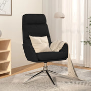 Relaxstoel stof zwart draaibaar