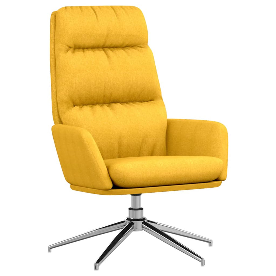 Relaxstoel stof mosterdgeel