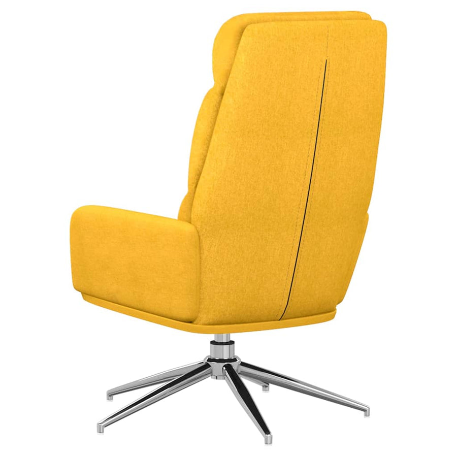 Relaxstoel stof mosterdgeel
