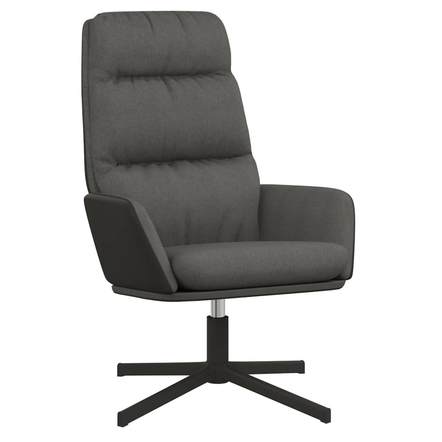 Relaxstoel stof donkergrijs