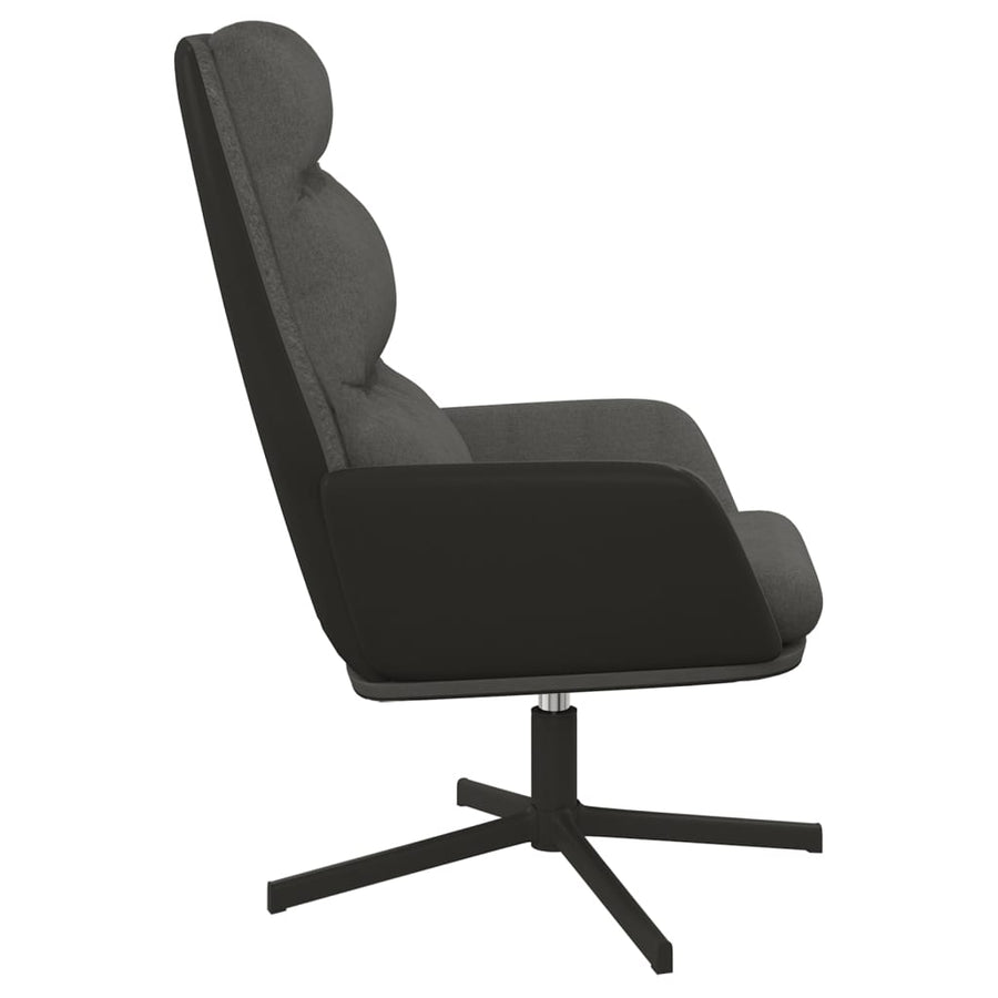 Relaxstoel stof donkergrijs