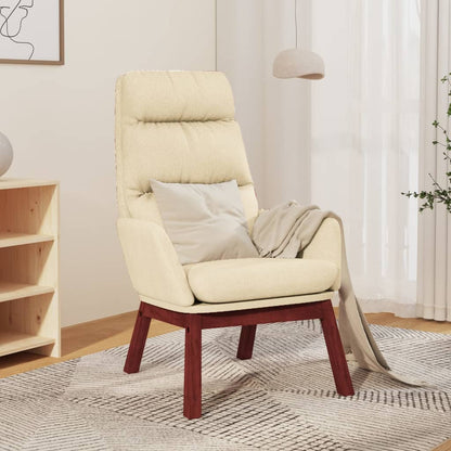 Relaxstoel stof crèmekleurig