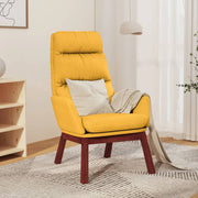 Relaxstoel stof mosterdgeel 70x77x98 cm