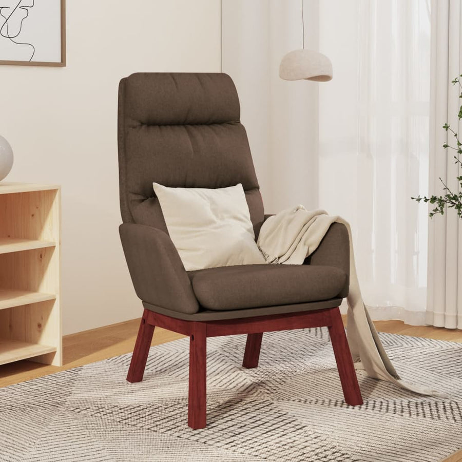 Relaxstoel stof taupe
