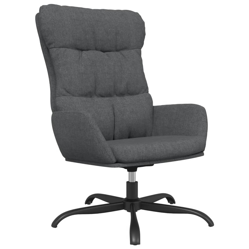 Relaxstoel stof donkergrijs
