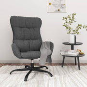 Relaxstoel stof donkergrijs 70x77x98 cm