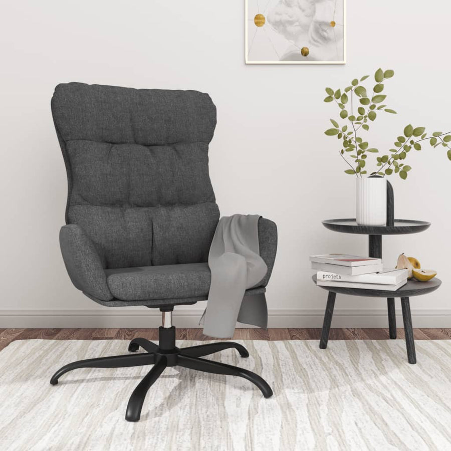 Relaxstoel stof donkergrijs