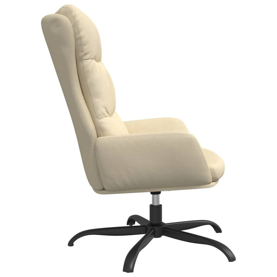 Relaxstoel stof crèmekleurig