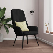 Relaxstoel fluweel zwart 70x77x98 cm