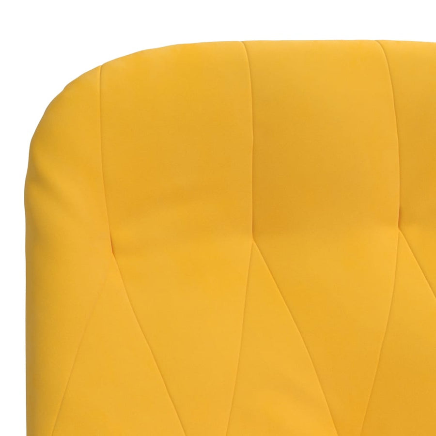 Relaxstoel fluweel mosterdgeel