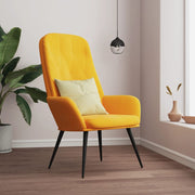 Relaxstoel fluweel 70x77x98 cm mosterdgeel