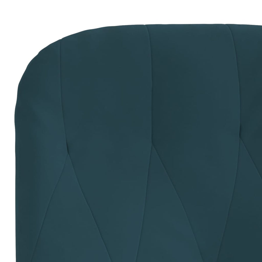 Relaxstoel fluweel blauw